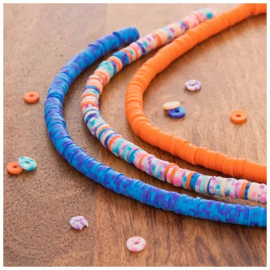 Orange & Blue Clay Disc Bead Strands, Hobby Lobby