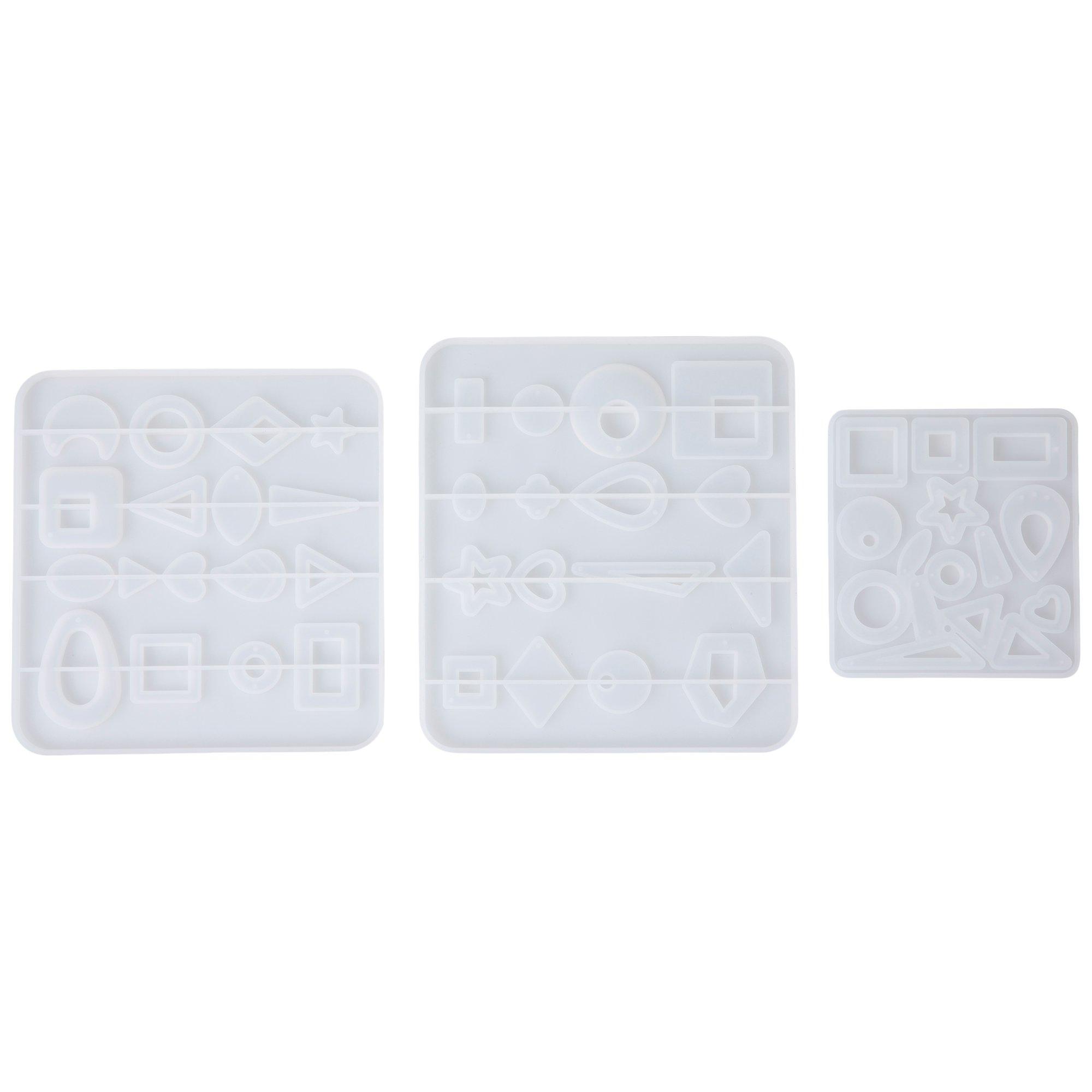 Wax Melt Molds Silicone,Hexagon and Square Silicone Wax Melt Mold with Hole