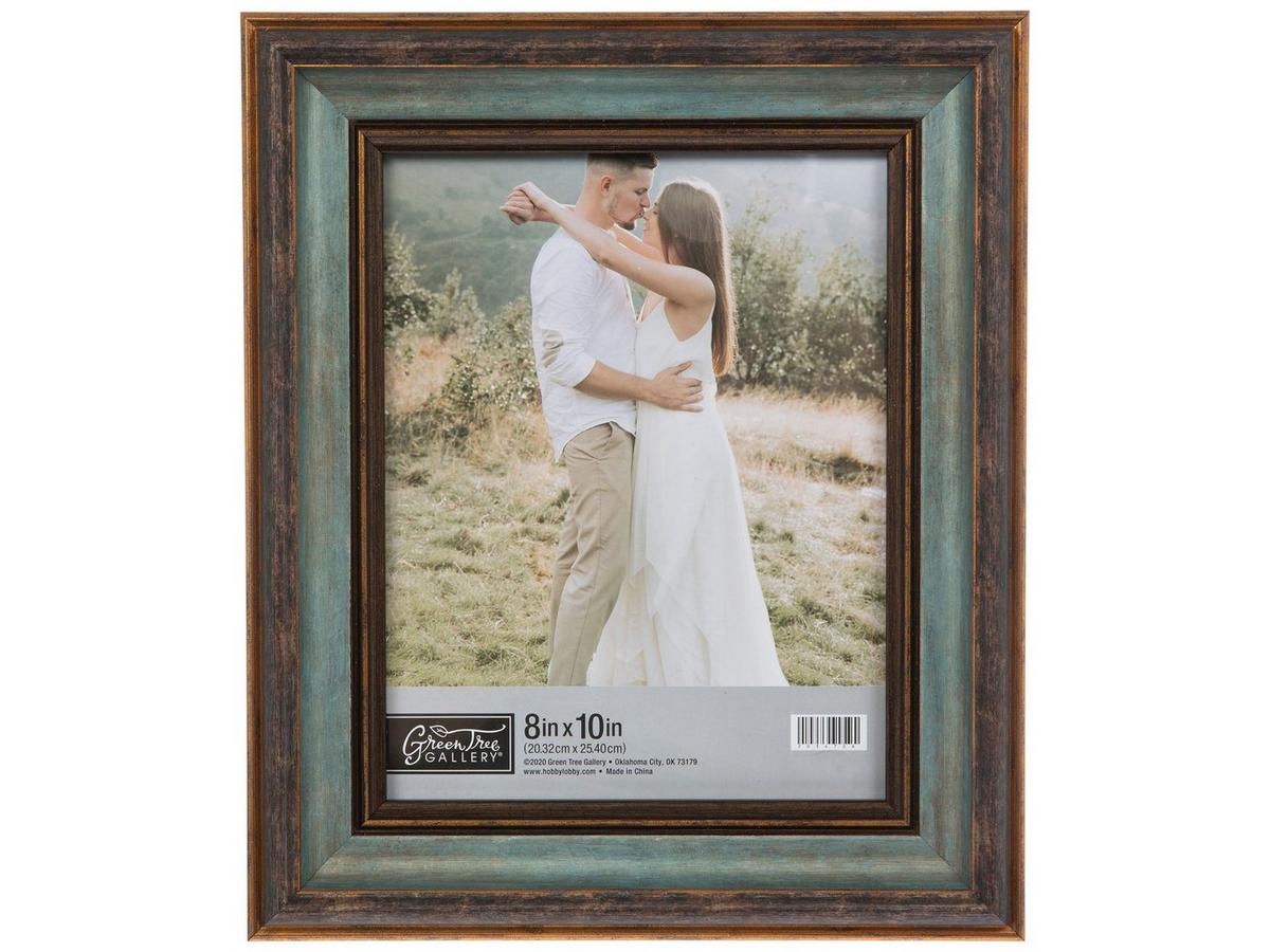 Two-Tone Turquoise Beveled Wall Frame - 8