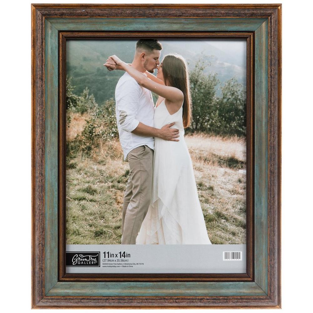 Two-Tone Turquoise Beveled Wall Frame