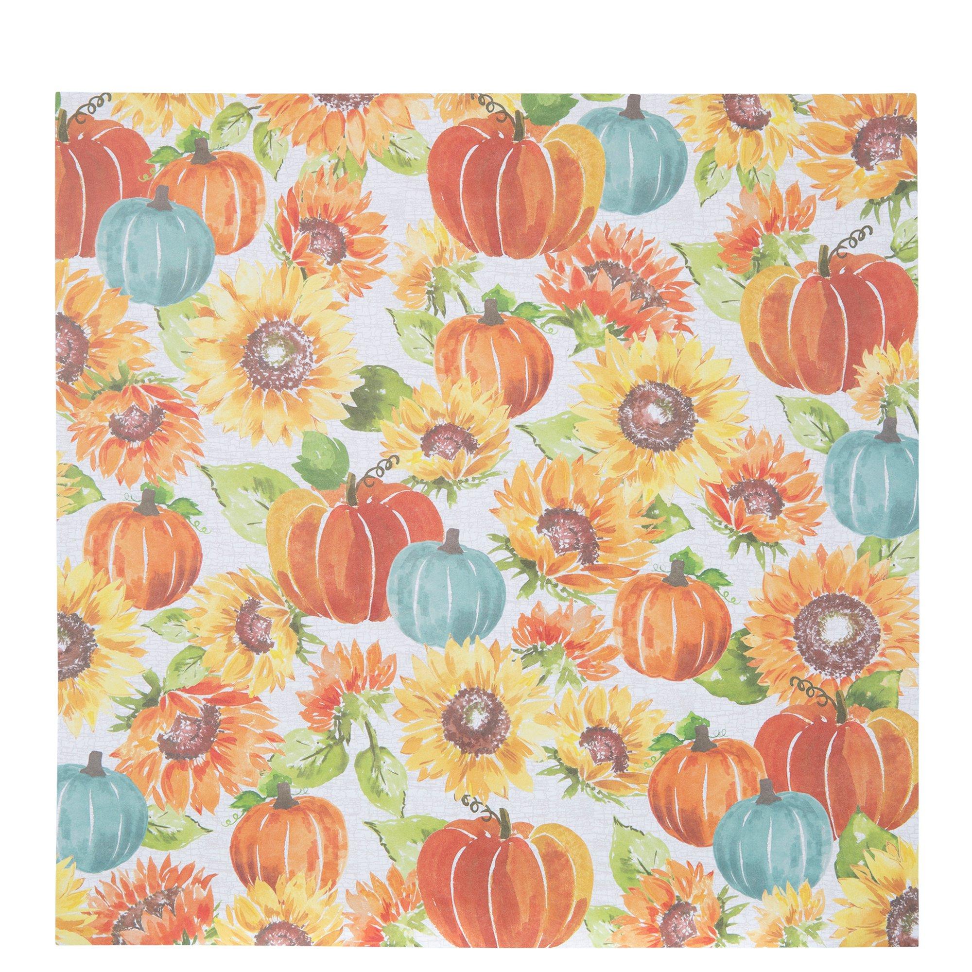 Pumpkin & Sunflower Scrapbook Paper - 12" x 12" | Hobby Lobby | 2036374