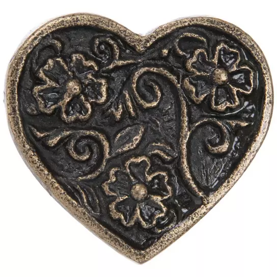 Antique Bronze Floral Heart Metal Knob | Hobby Lobby | 2036556