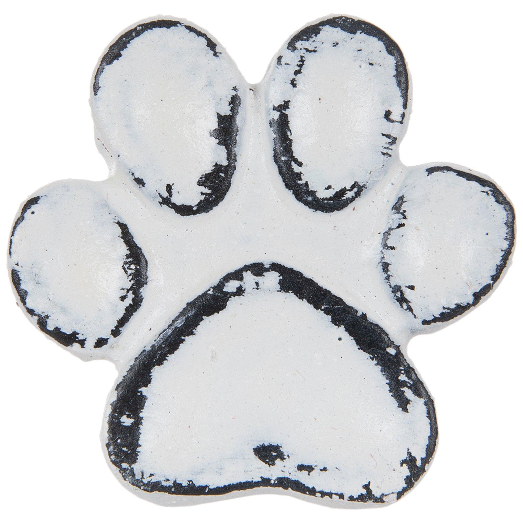 【中古】 Ｐａｗ　ｐｒｉｎｔ/ピエ・ブックス Whitewash Paw Print Metal Knob | Hobby Lobby | 2036986