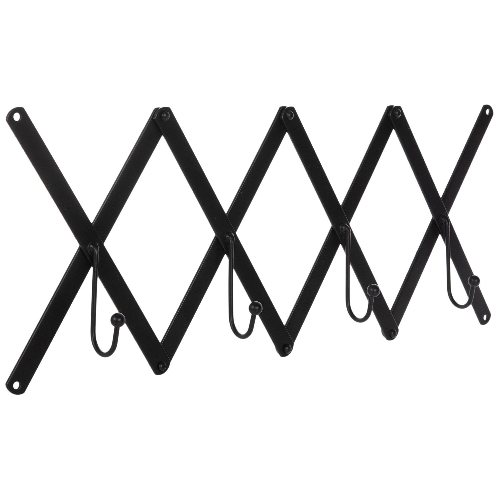 Black metal accordion discount multi wall hooks