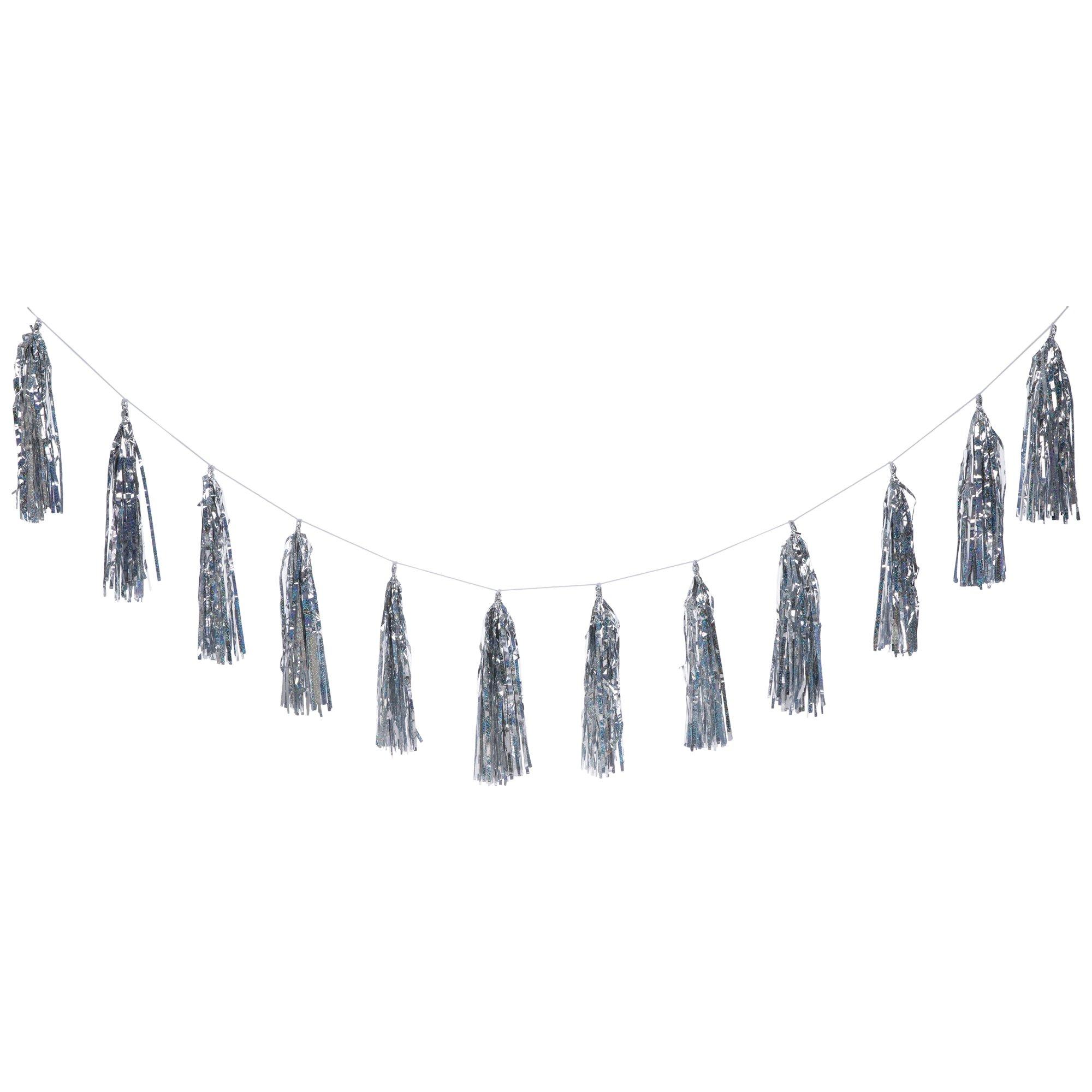 Silver Holographic Tassel Garland Hobby Lobby 2041838