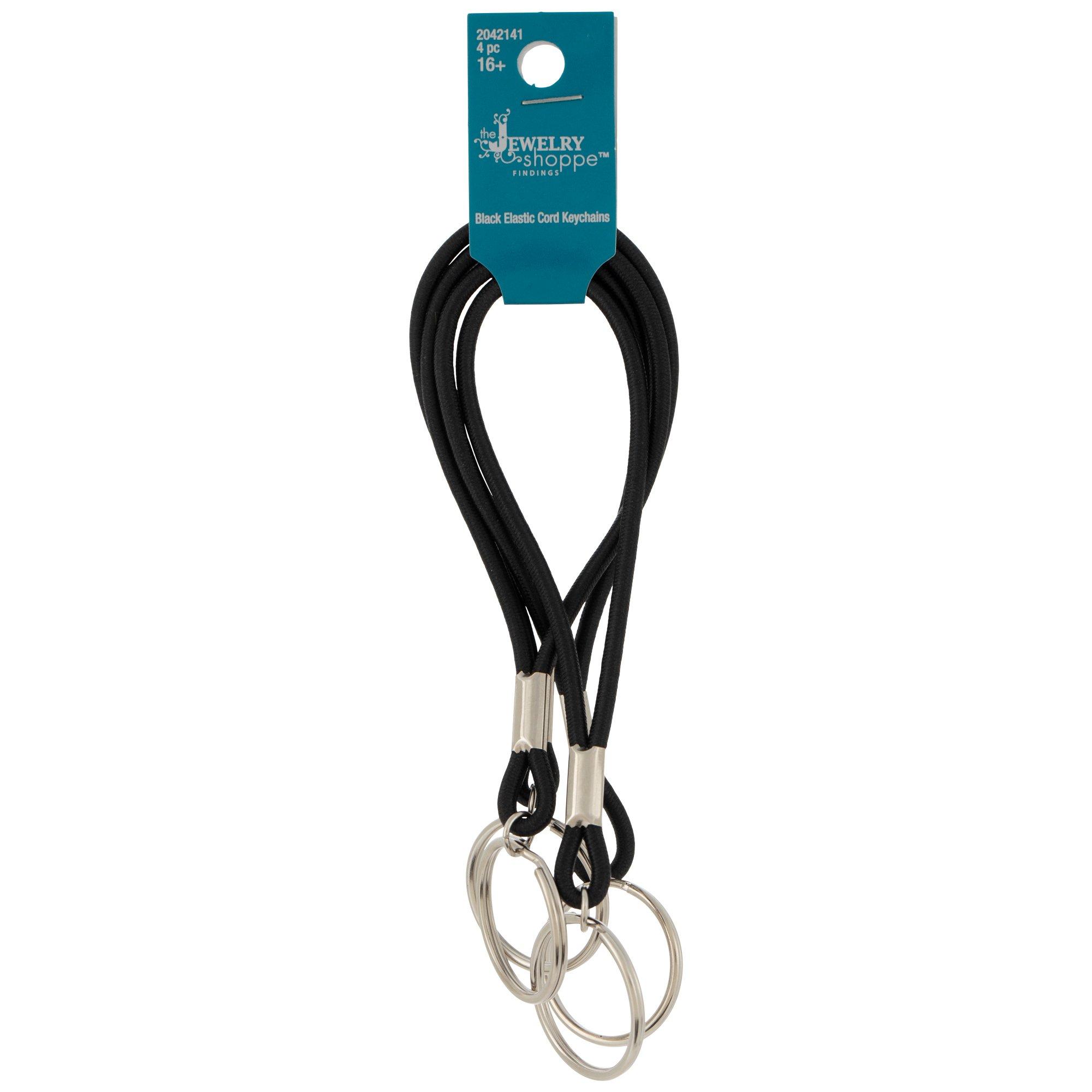 Black Elastic Cord Keychains, Hobby Lobby