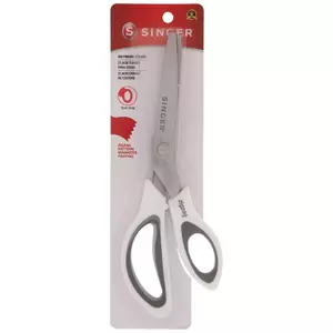 SINGER Fabric Scissors with Comfort Grip, 1-pack, Red & White