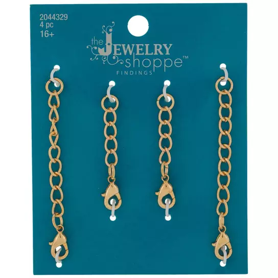 Jewelry Findings & Components Gold Silver Extender Safety Chain