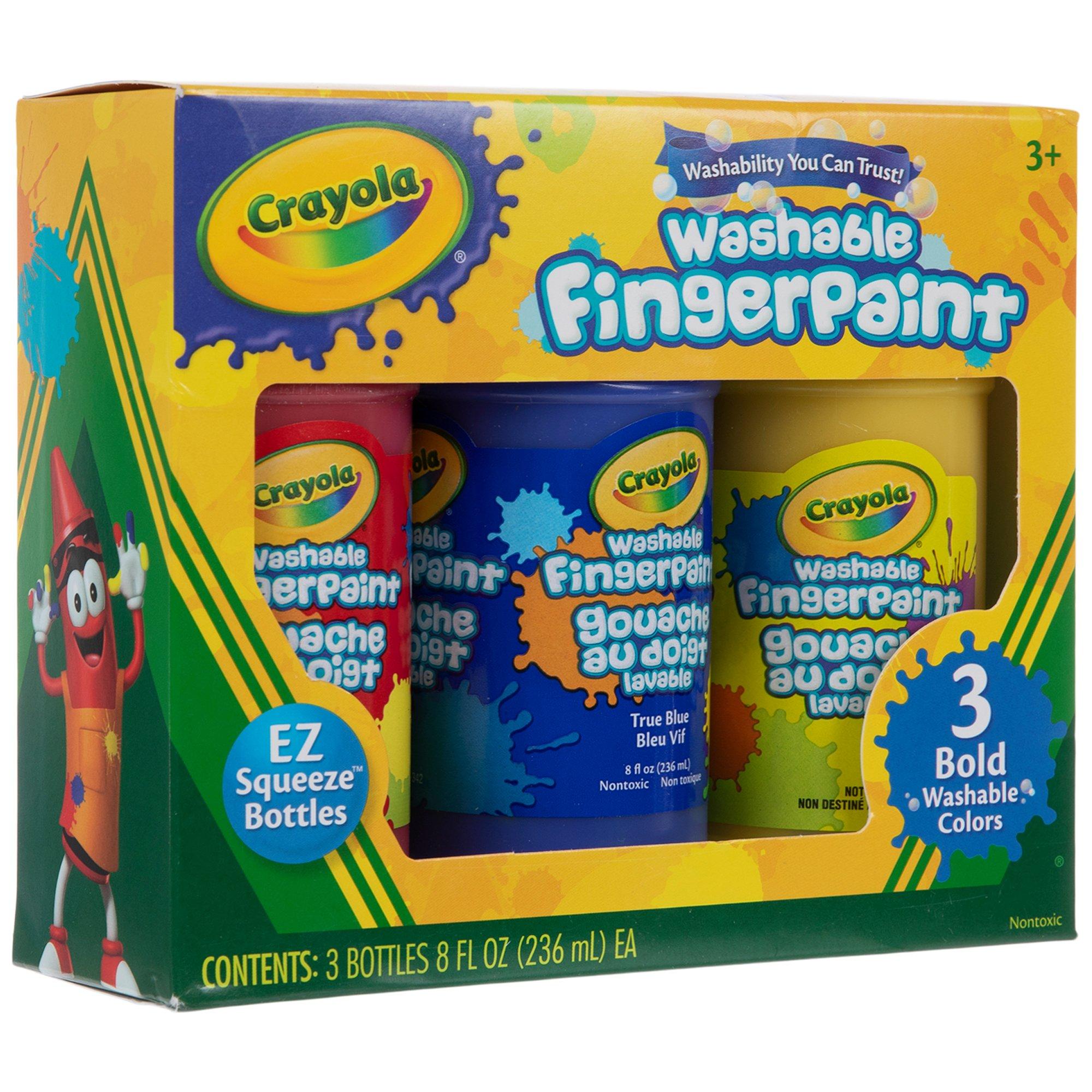 Crayola Set:Washable Finger Paints Bold,Connect-A-Word Puzzle
