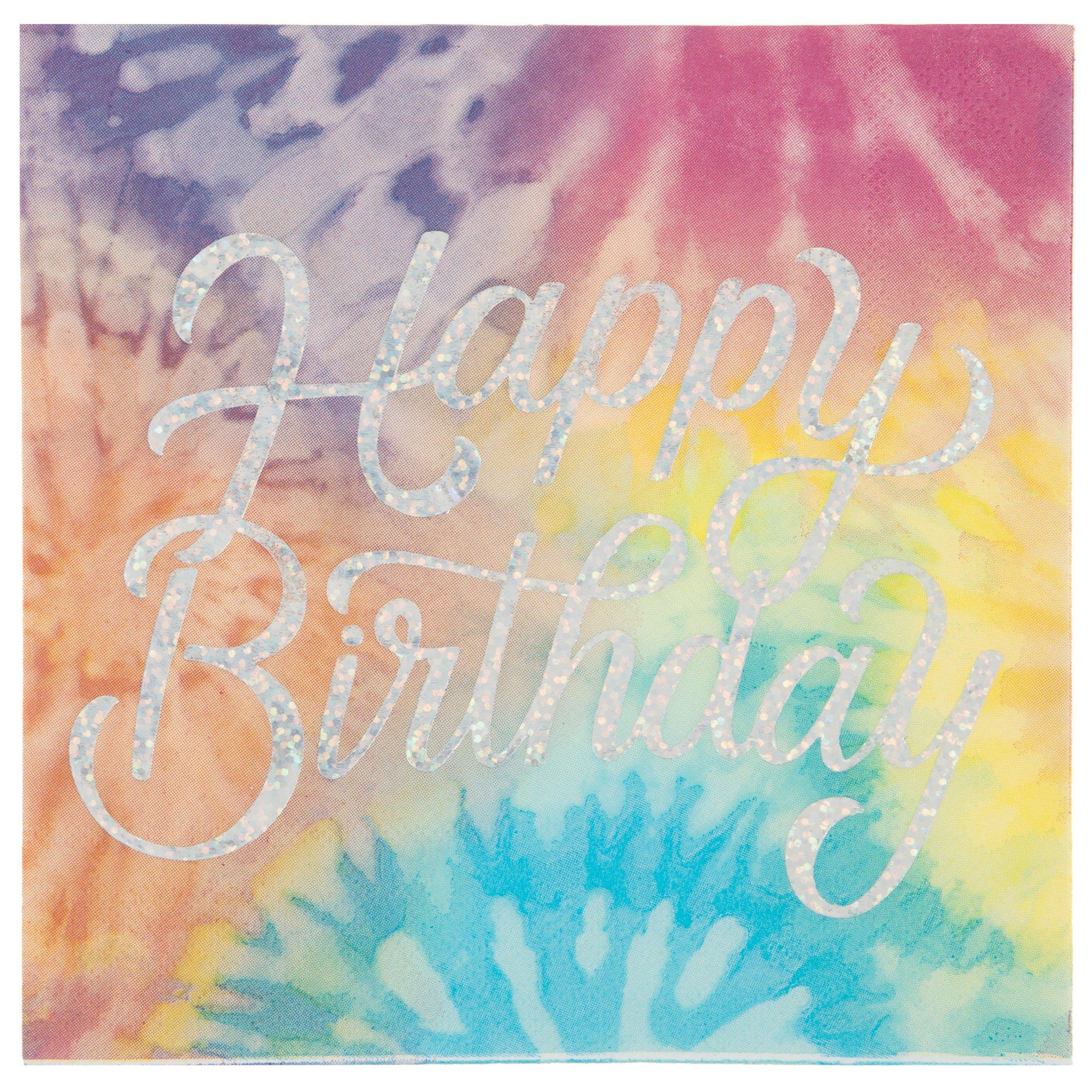 Happy Birthday TieDye Napkins Large Hobby Lobby 2045649