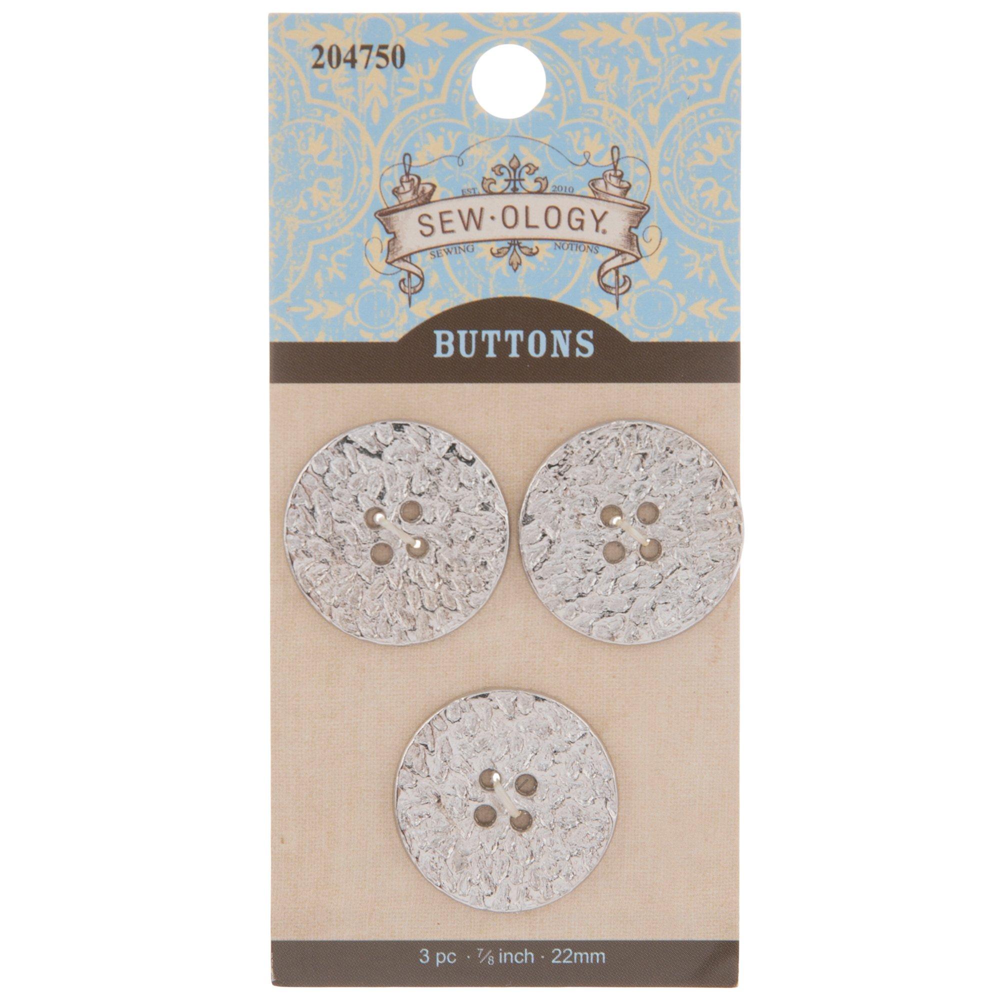 Metallic Hammered Round Buttons | Hobby Lobby | 204750