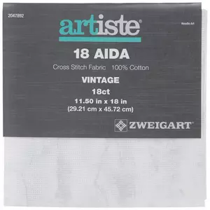 Vintage Gray 18-Count Aida Cross Stitch Fabric