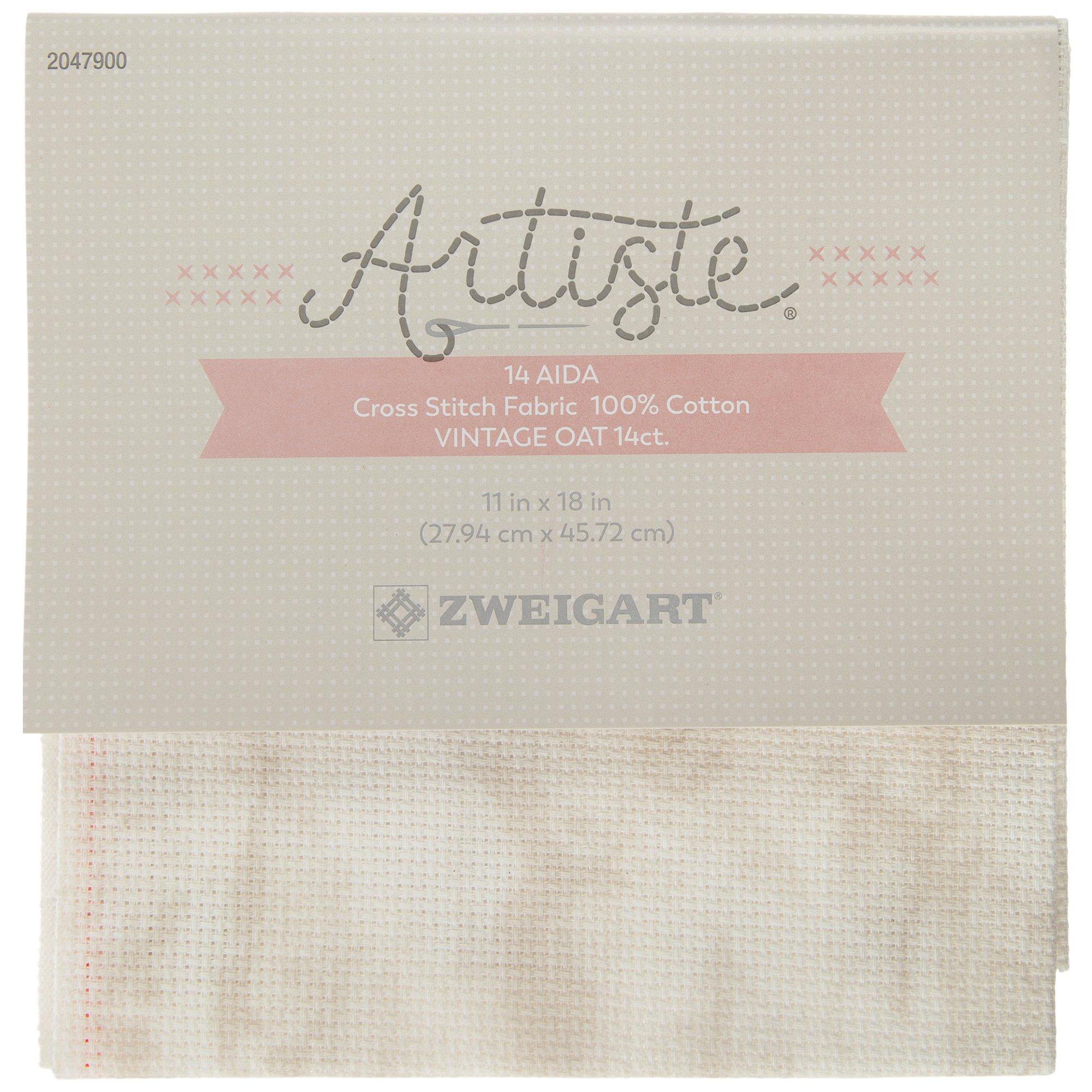 Vintage Oat 14Count Aida Cross Stitch Fabric 11" x 18" Hobby Lobby 2047900