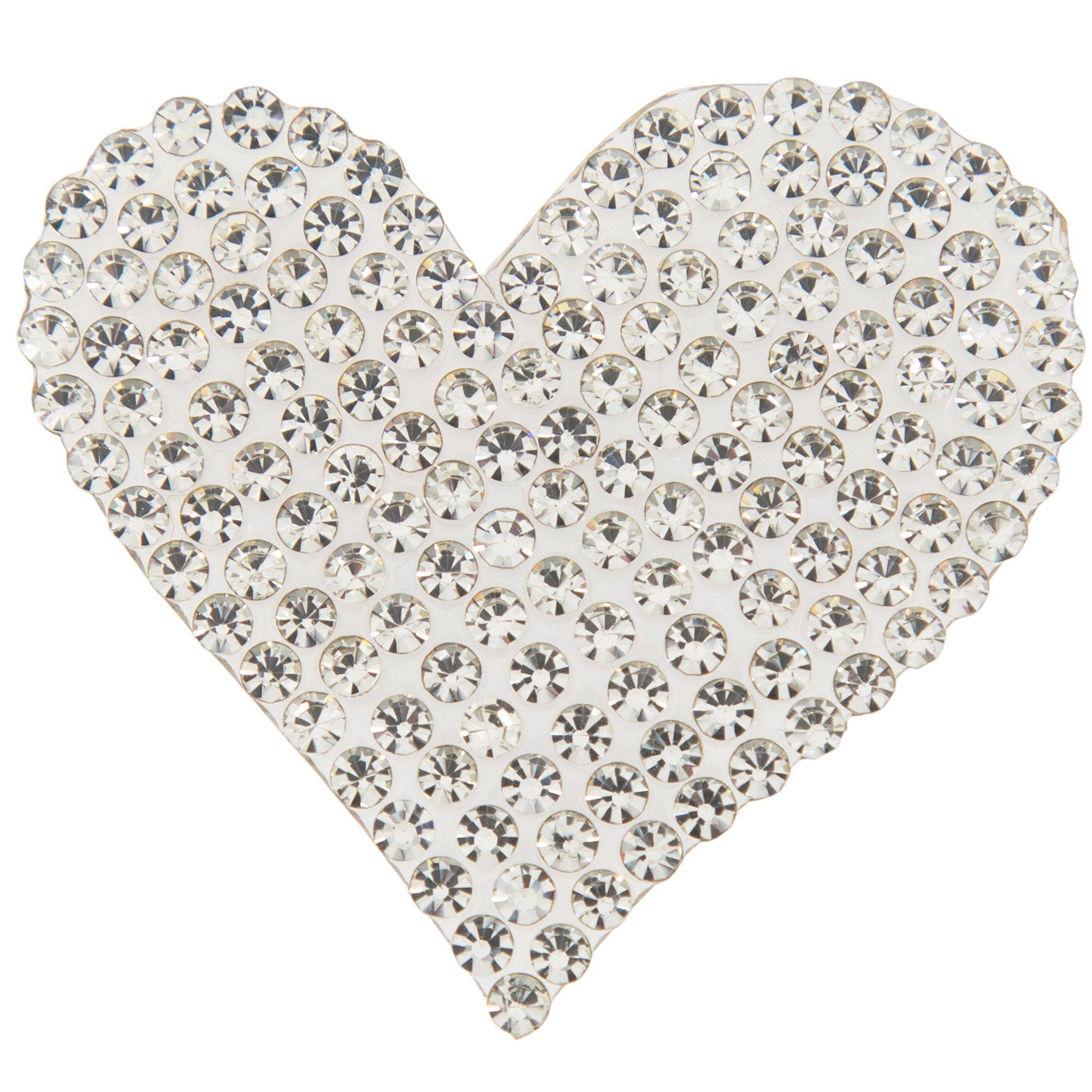 Rhinestone Heart Iron-On Appliques | Hobby Lobby | 2048593