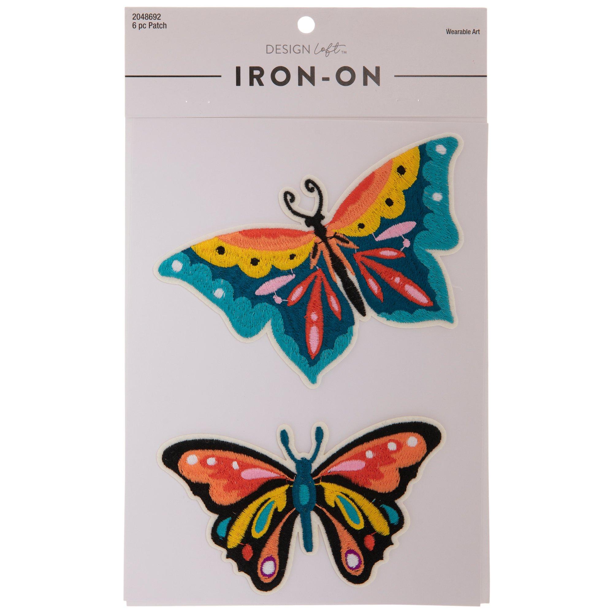 Multi-Color Butterflies Iron-On Patches | Hobby Lobby | 2048692