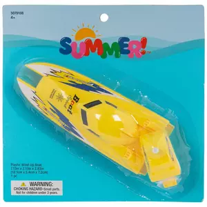 Yellow Wind-Up Toy Boat