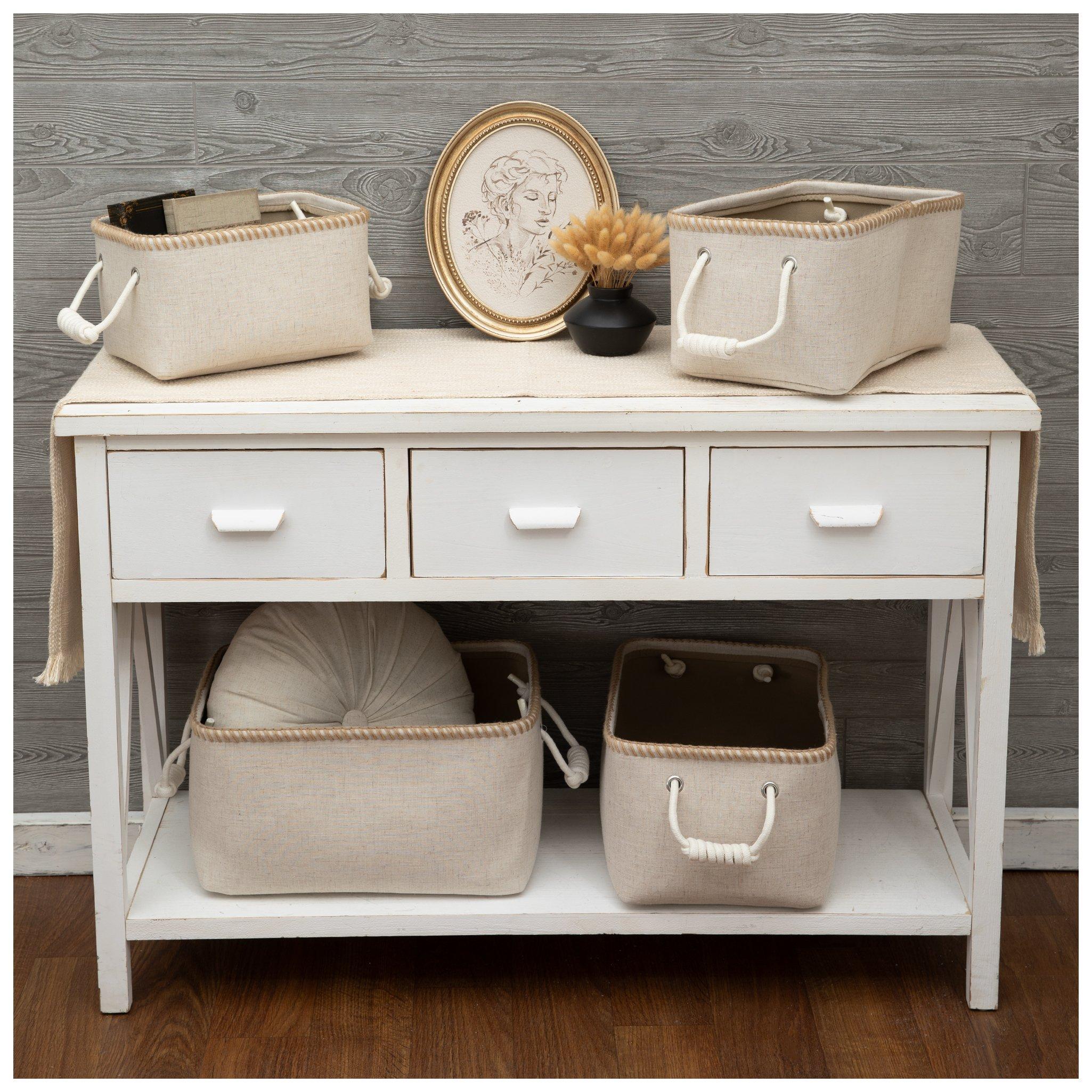 Beige & Brown Rectangle Basket Set | Hobby Lobby | 2051050