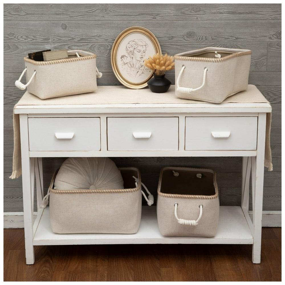 Beige & Brown Rectangle Basket Set | Hobby Lobby | 2051050