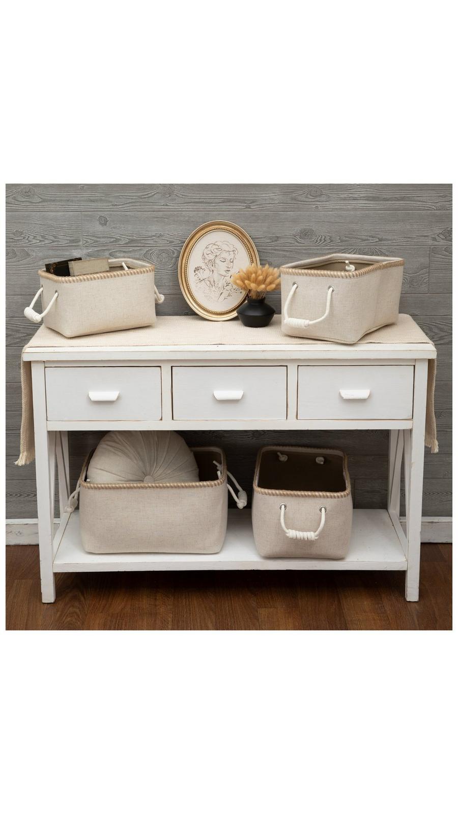 Beige & Brown Rectangle Basket Set | Hobby Lobby | 2051050