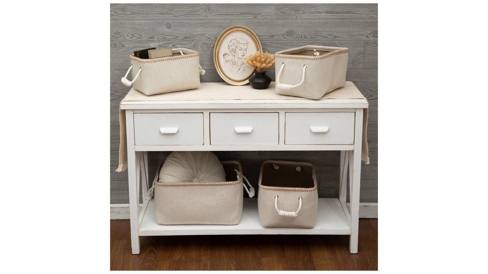 Beige & Brown Rectangle Basket Set | Hobby Lobby | 2051050