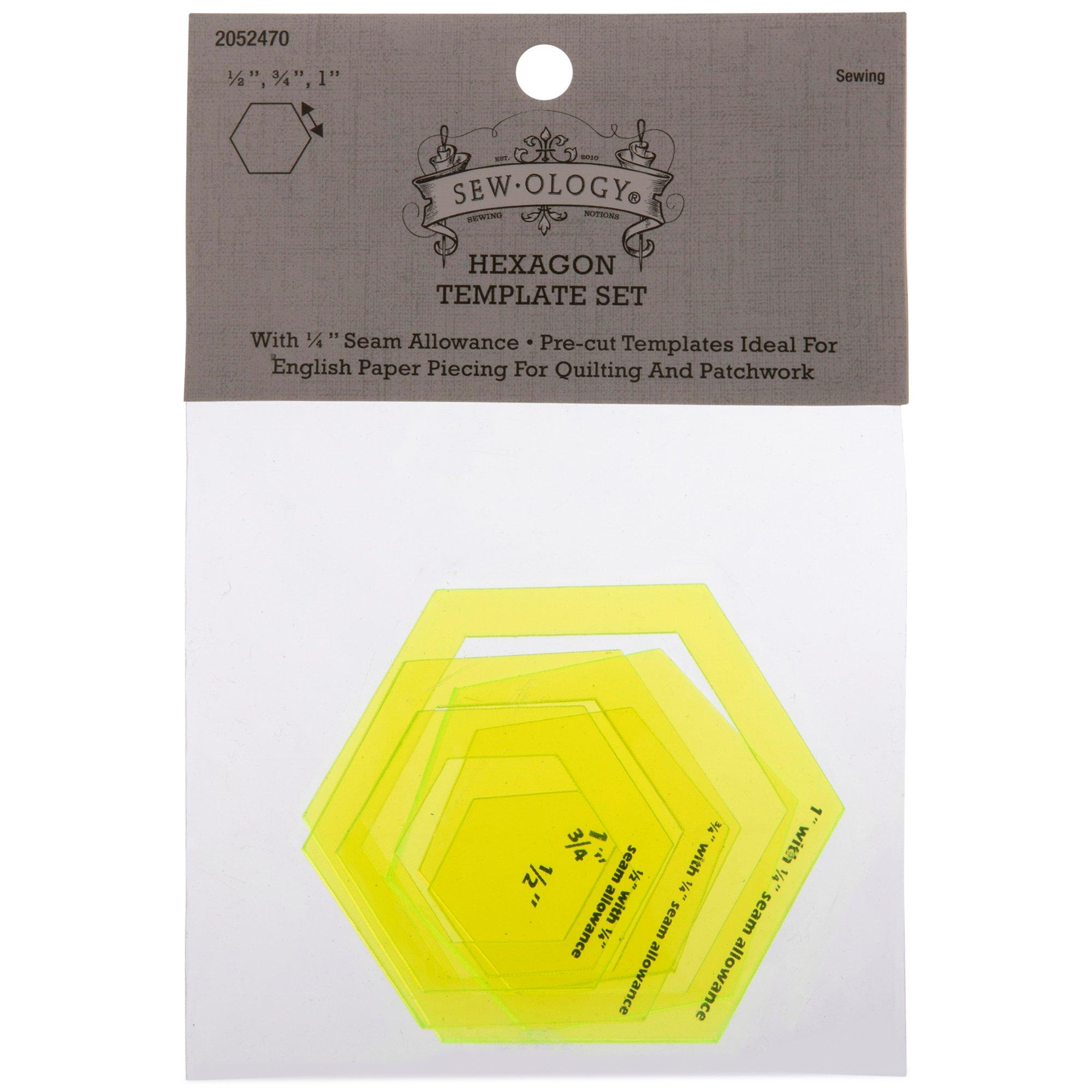 Yellow Hexagon Quilting Templates, Hobby Lobby