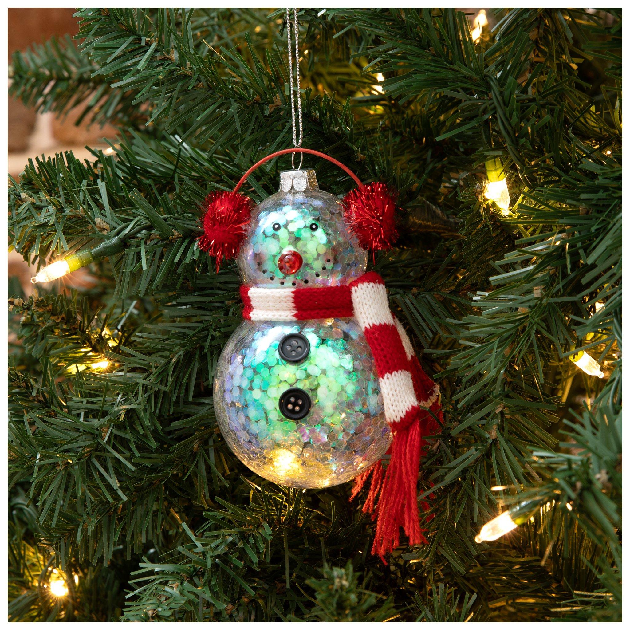 Ear Muffs Iridescent Snowman Ornament | Hobby Lobby | 205272919
