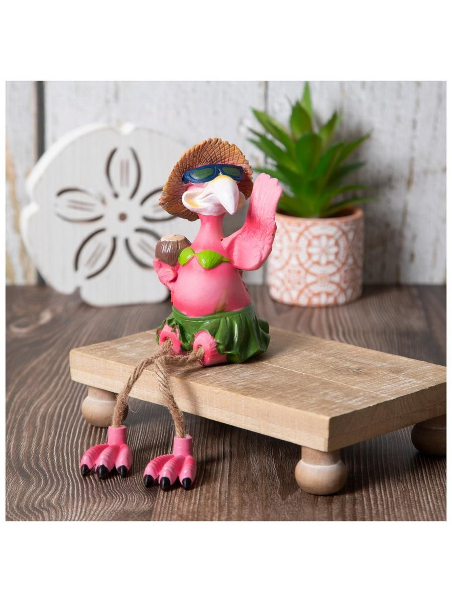 Flamingo Holding Coconut Shelf Sitter | Hobby Lobby | 205282504