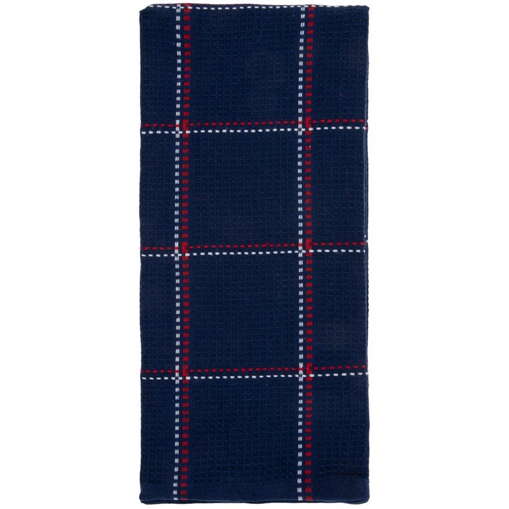 Blue, Red White Stitched Kitchen Towel