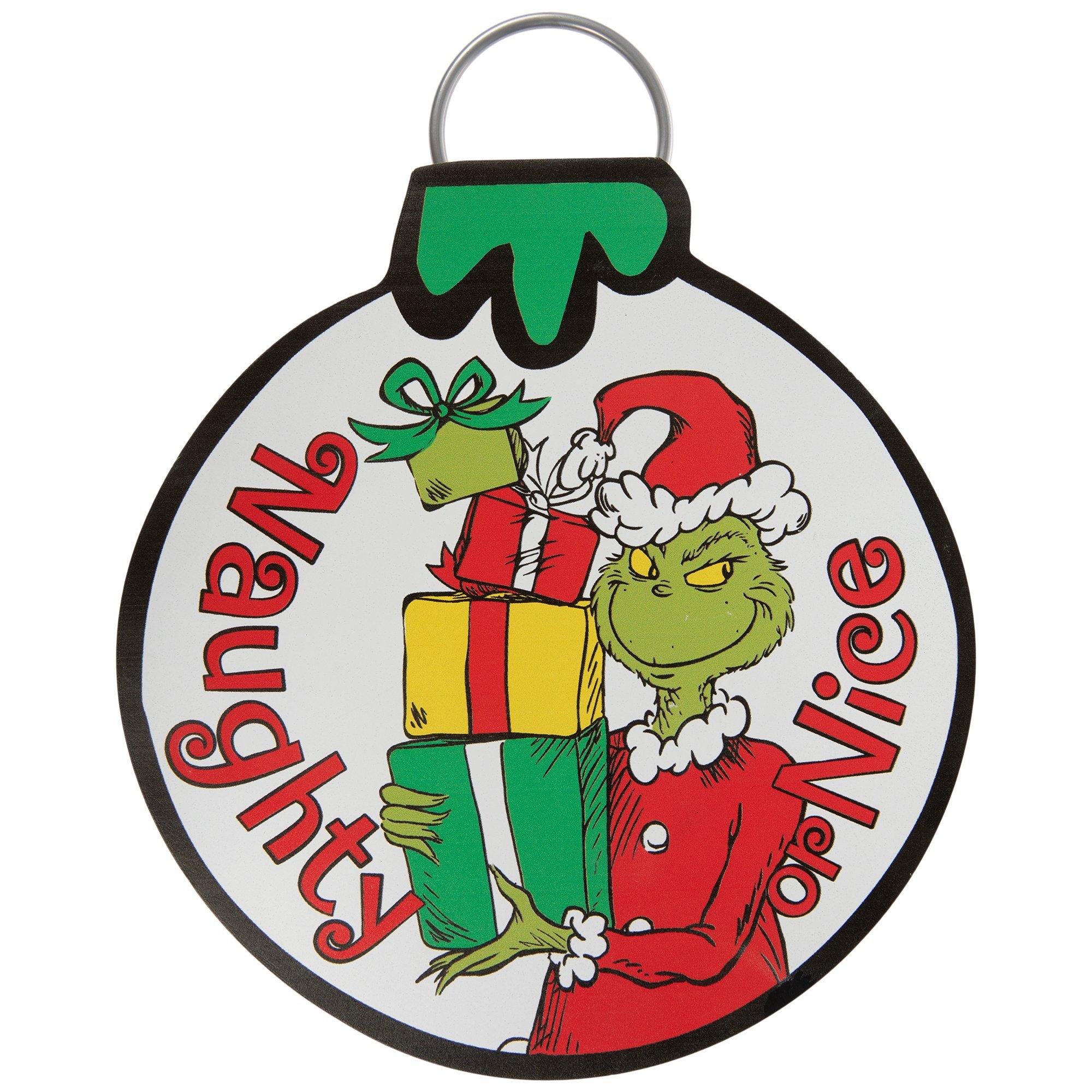Naughty Or Nice Grinch Wood Wall Decor