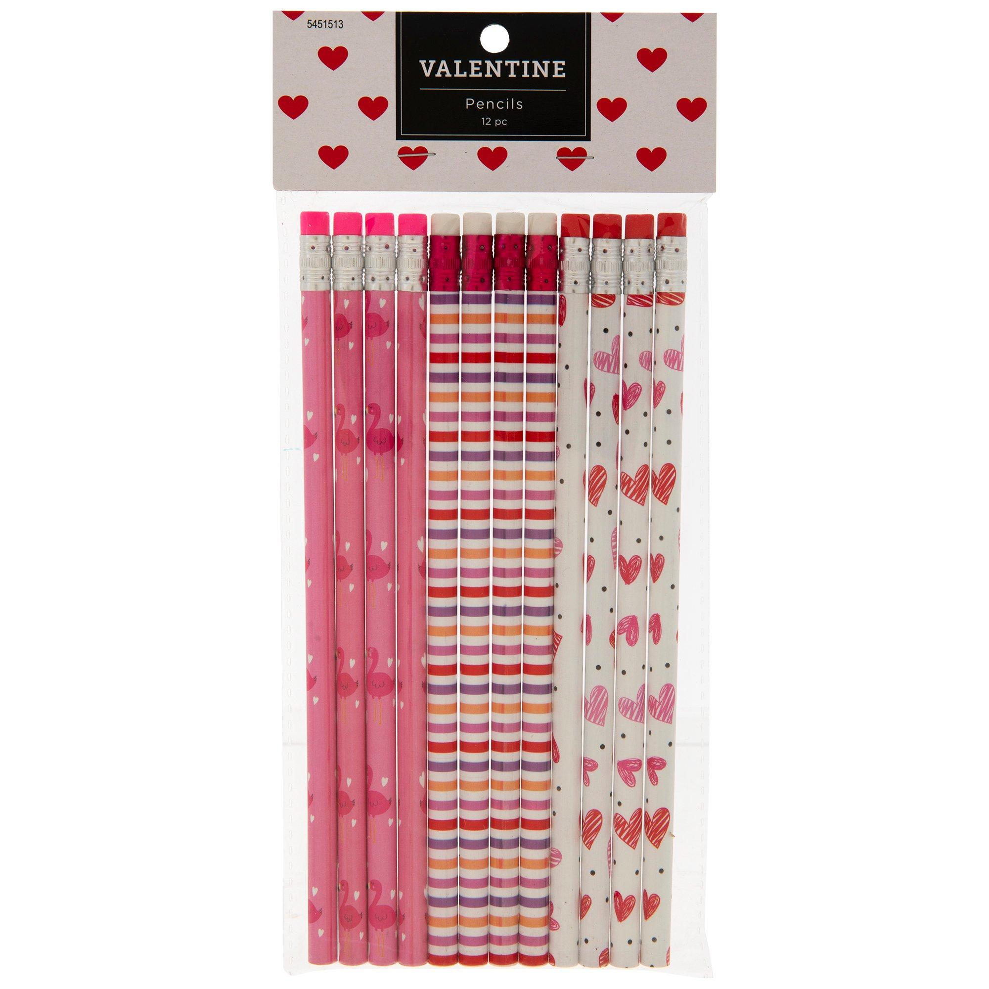 ADXCO AX2695 Adxco 48 Pieces Valentines Day Pencils Valentine