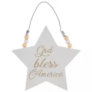 God Bless America Star Ornament 