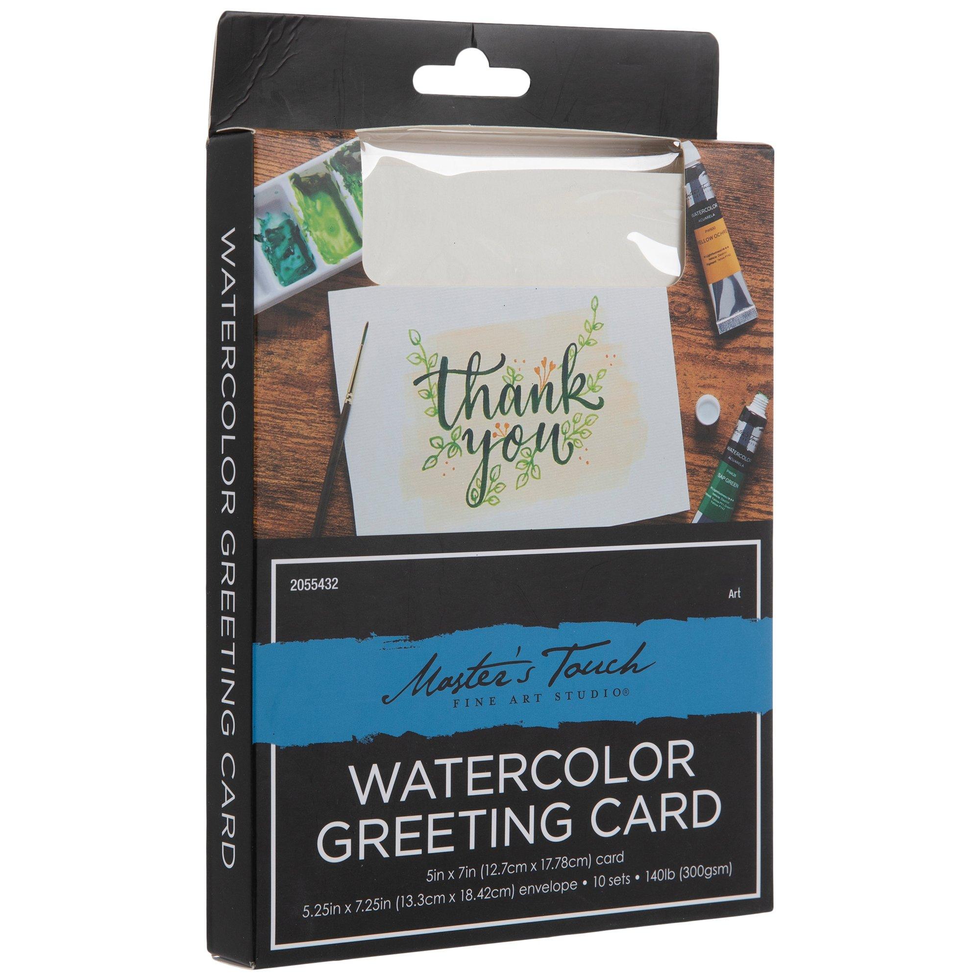Watercolor Greeting Cards w/ Envelope (10 Pack)