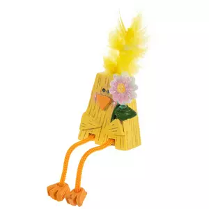 Yellow Chick Holding Flower Shelf Sitter