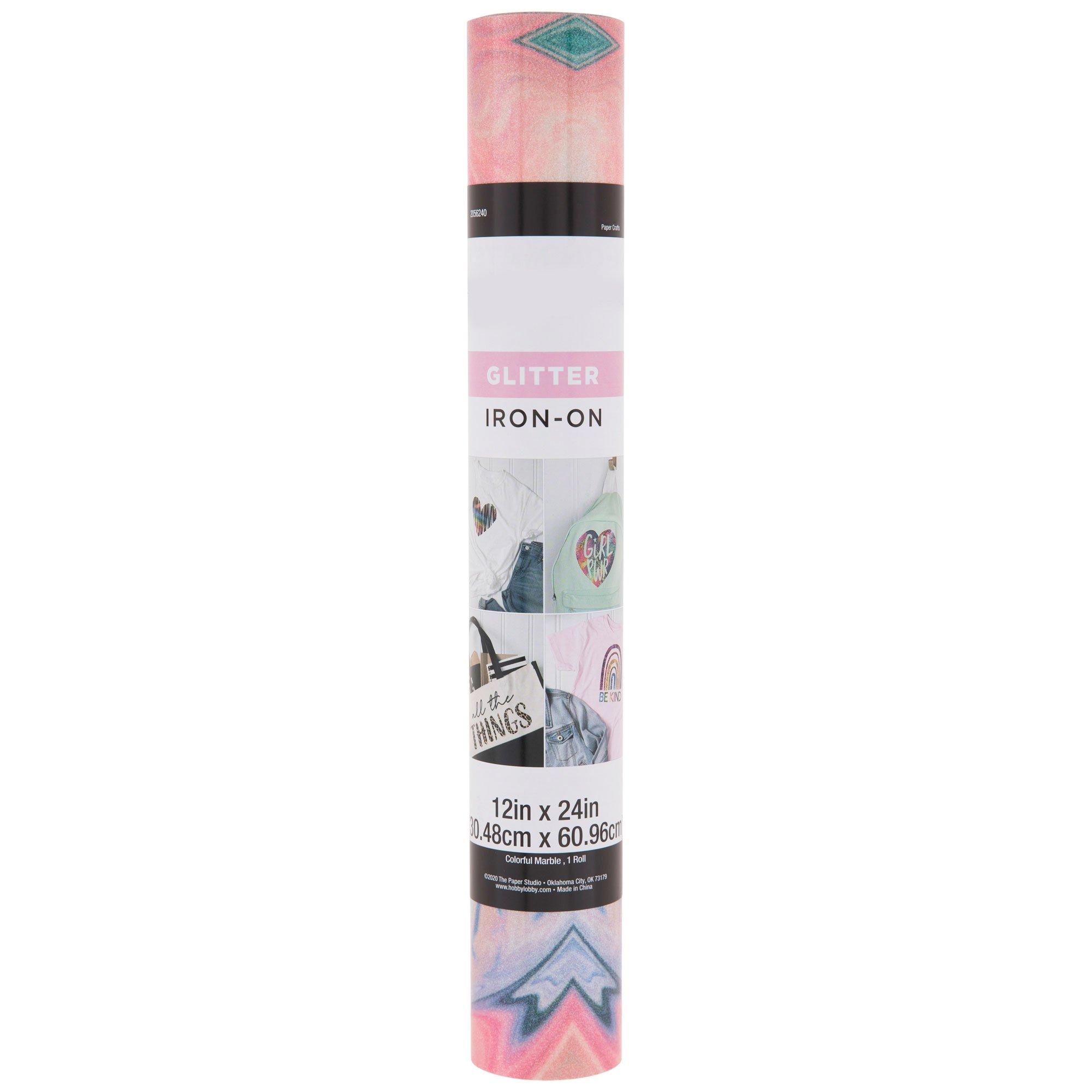 Pink & Blue Marble Glitter IronOn Vinyl Hobby Lobby 2056240
