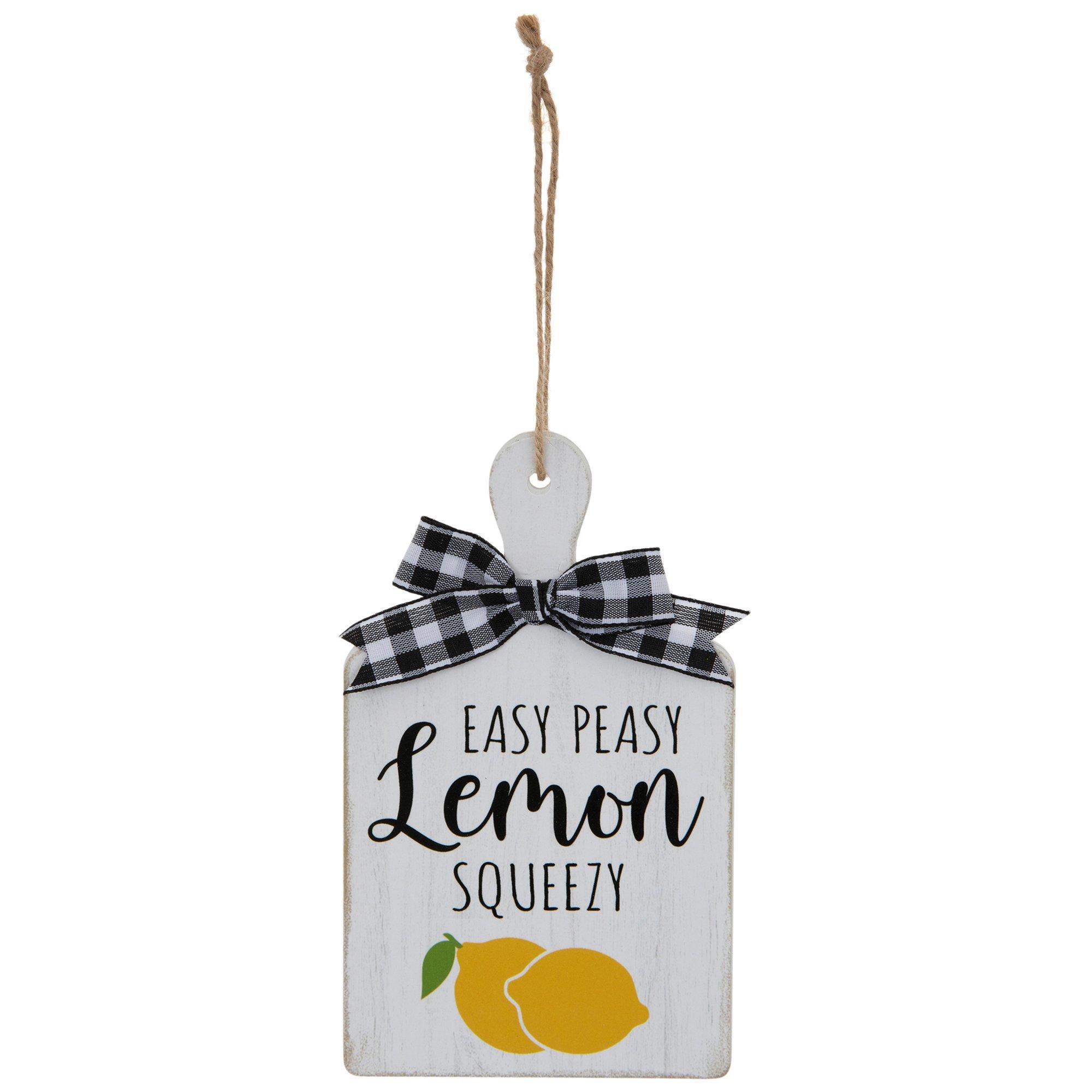 Lemon Squeezy Cutting Board Wood Ornament | Hobby Lobby