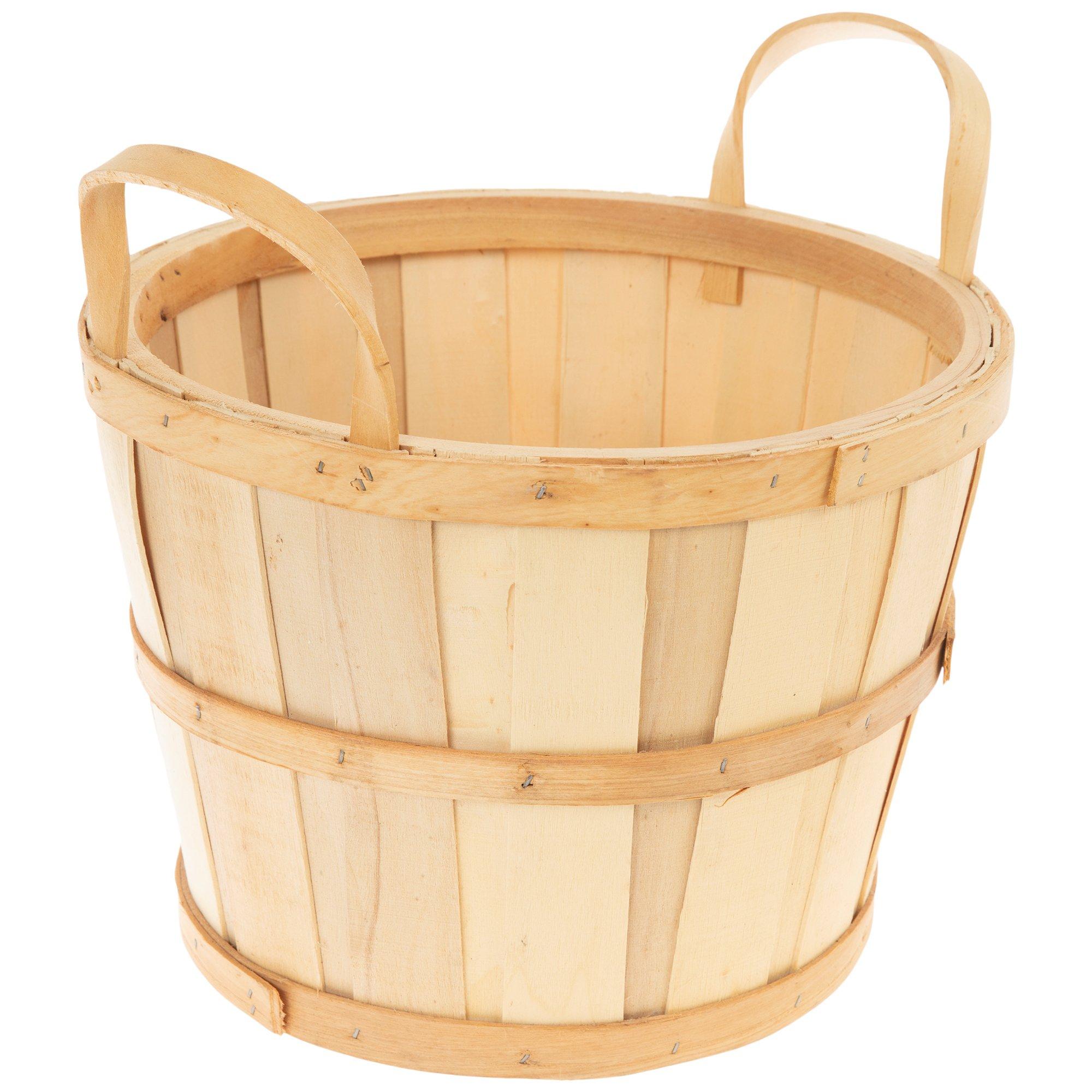 Woodchip Bushel Basket natural color, large size view 1