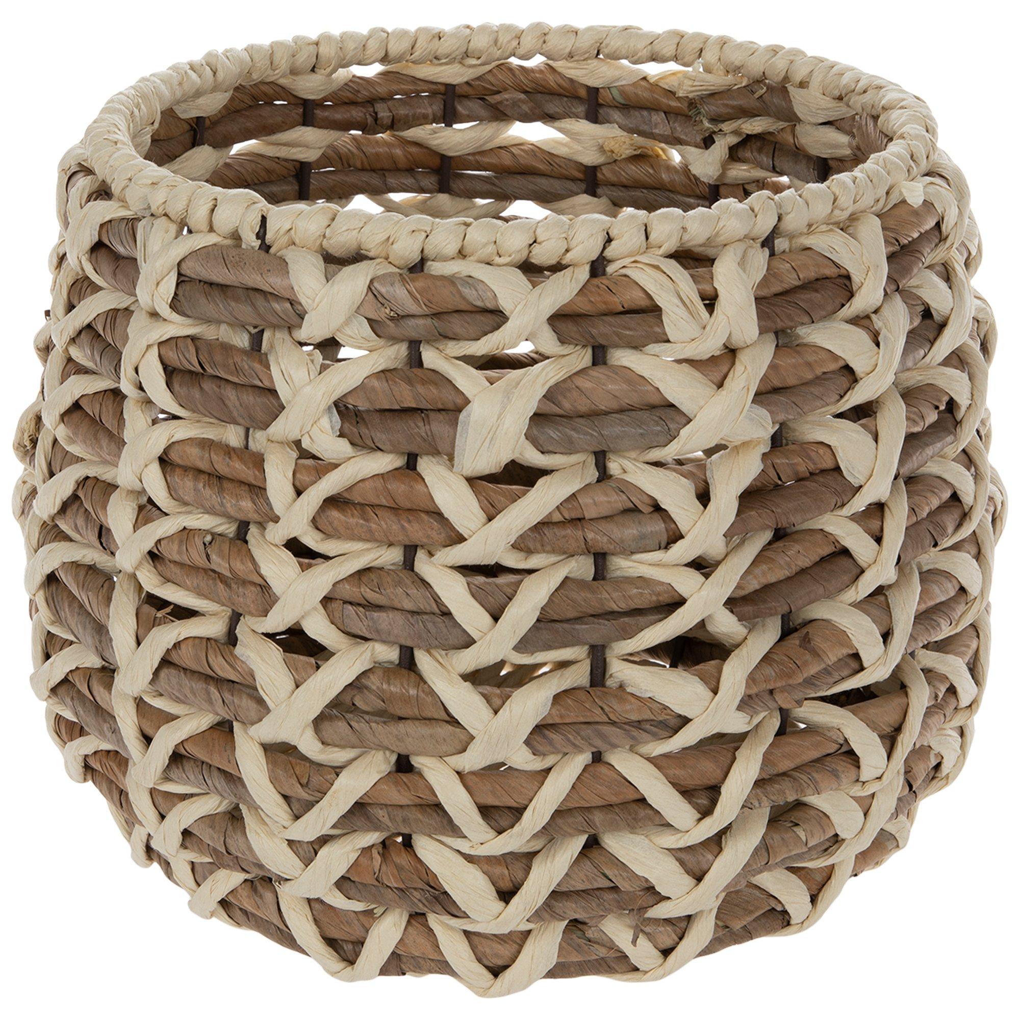 Natural & Brown Round Woven Basket | Hobby Lobby | 2057578