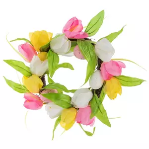 Speckled Eggs & Tulips Wreath