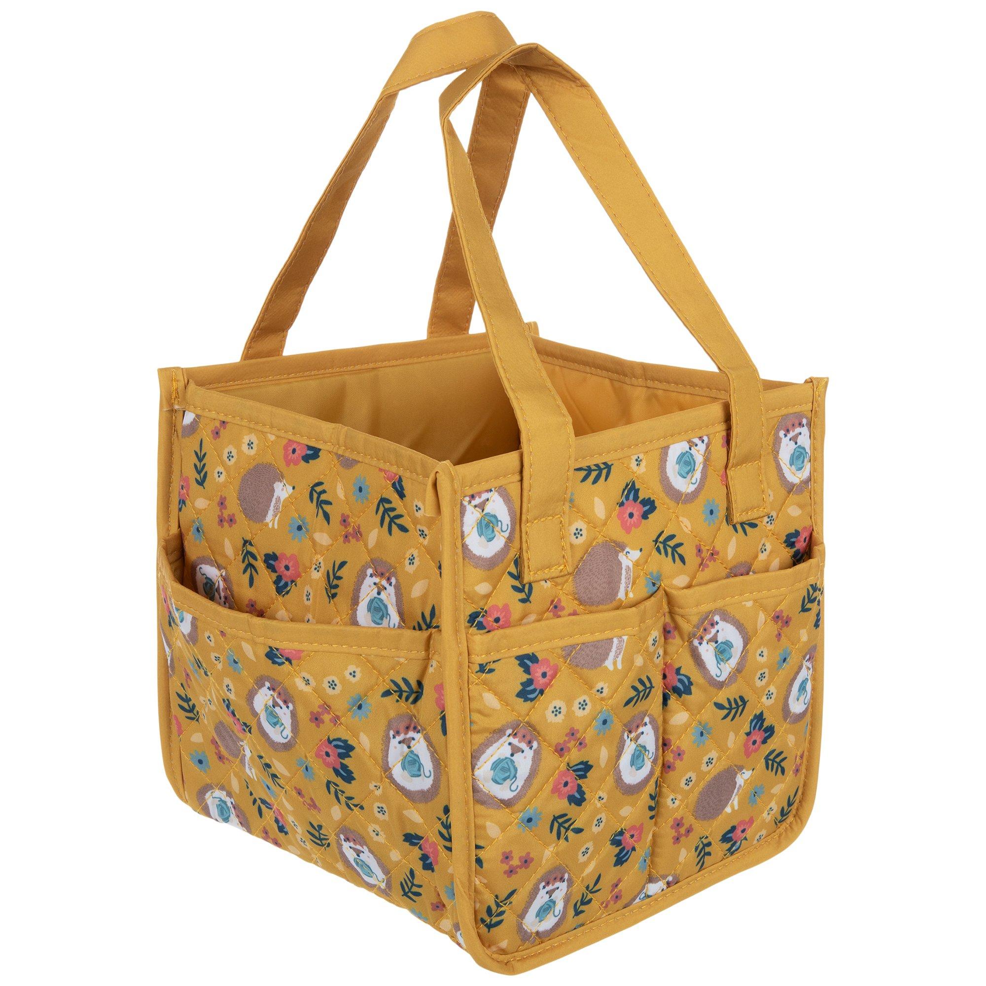 Yellow Hedgehog Tote Bag Organizer, Hobby Lobby