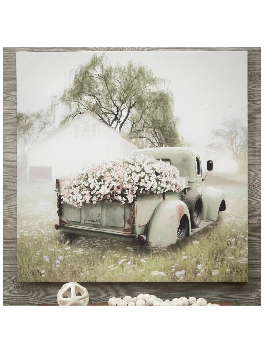 Petunias In The Old Truck Canvas Wall Decor | Hobby Lobby | 2059038