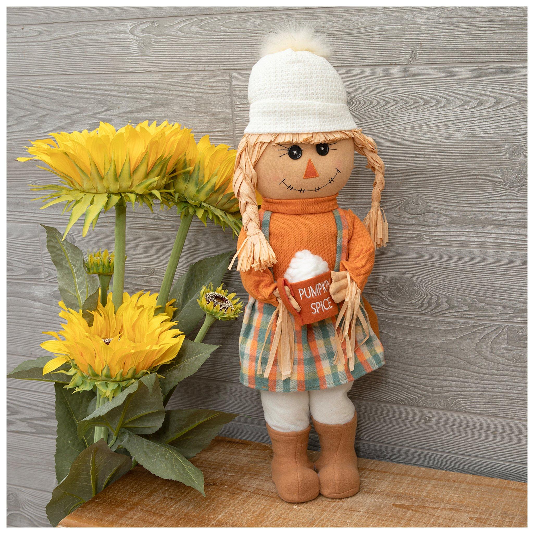 Modern Scarecrow Holding A Pumpkin Spice Latte | Hobby Lobby