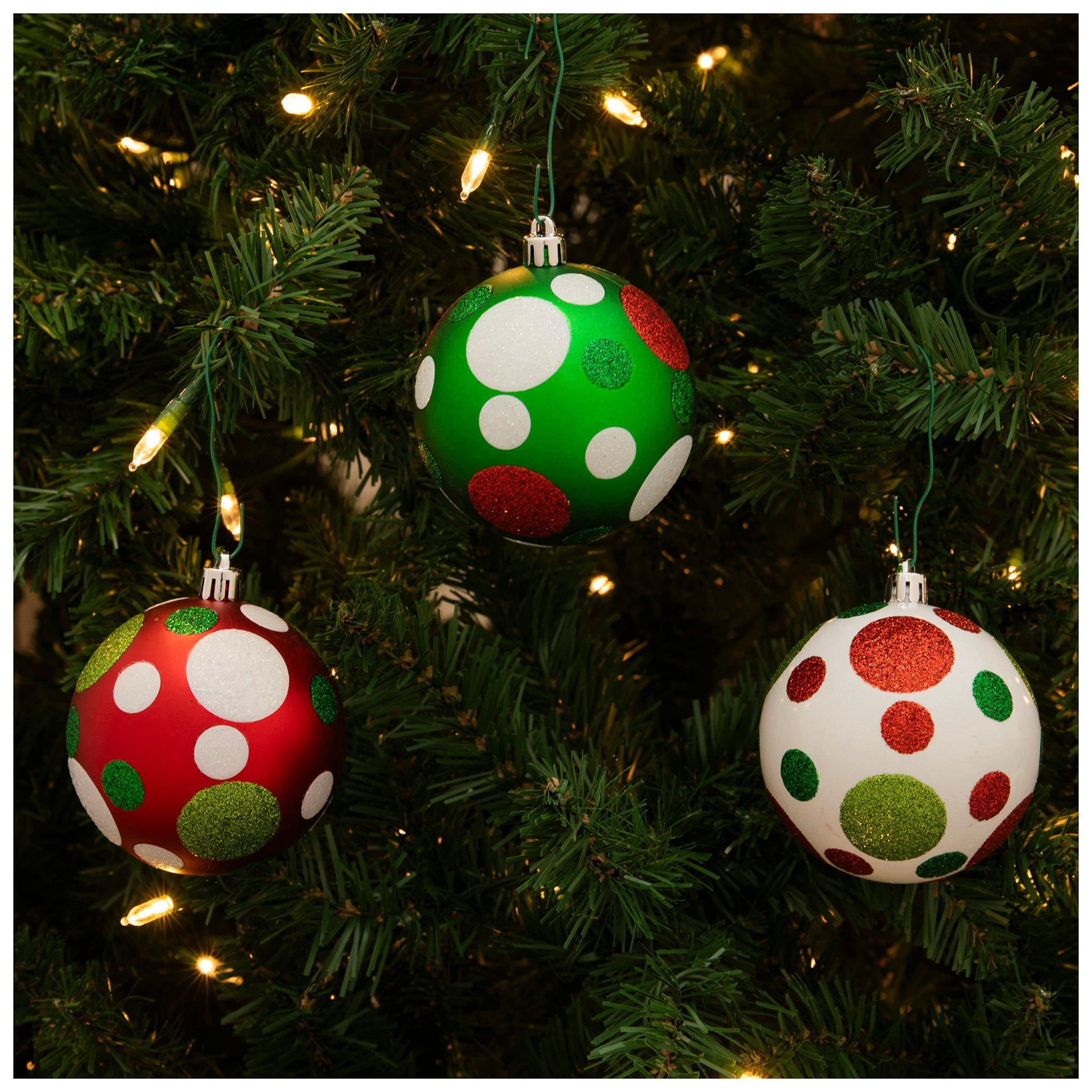 Glitter Polka Dot Ornaments Hobby Lobby 205958715