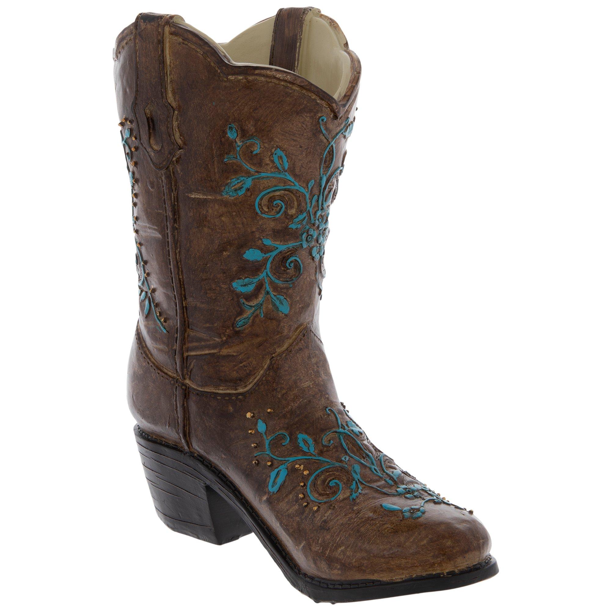Brown & Blue Cowboy Boot Vase | Hobby Lobby | 2059608