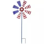 Stars & Stripes Windmill Metal Garden Stake