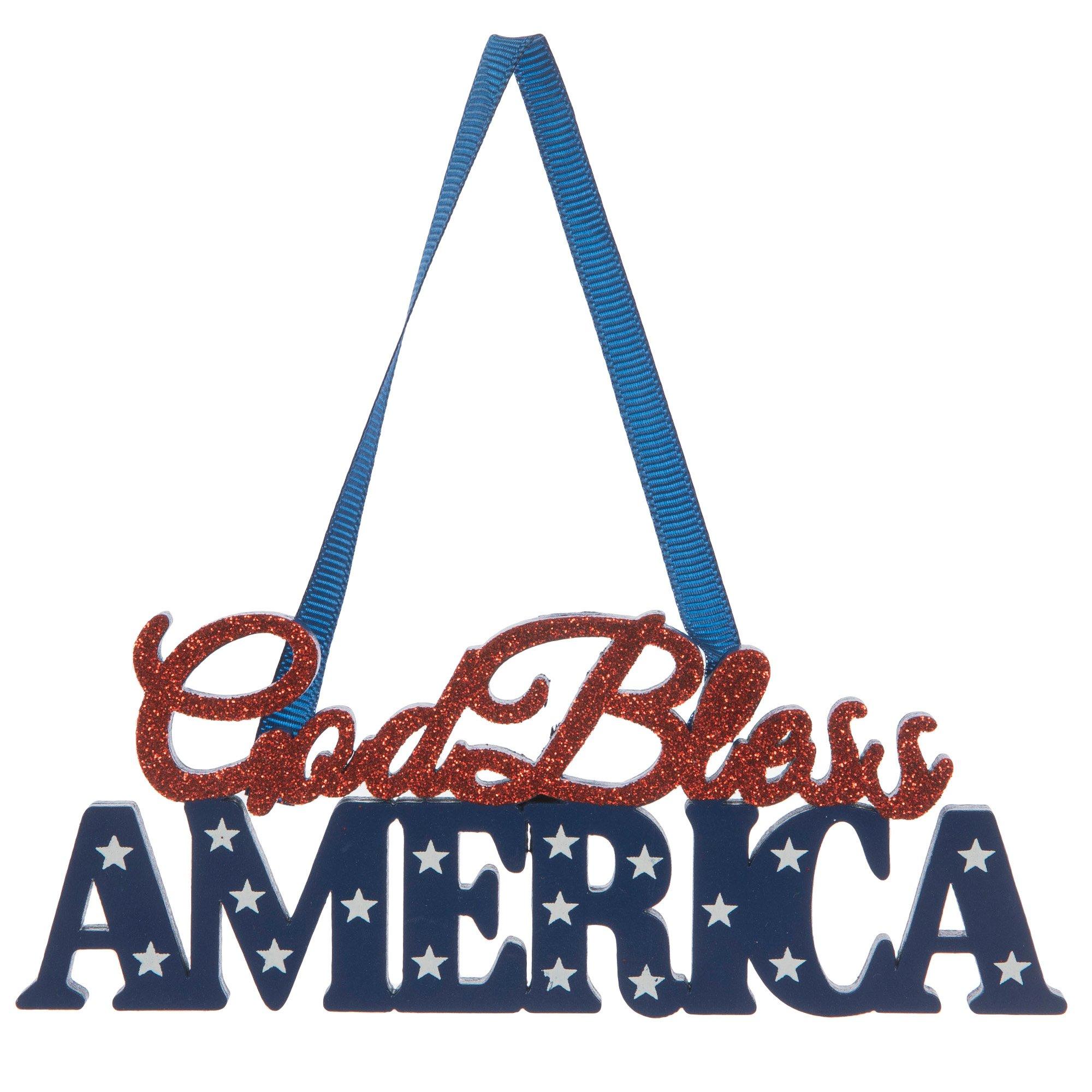 God Bless America Wood Ornament Hobby Lobby 206018204