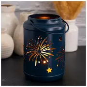 Fireworks & Stars Metal Lantern