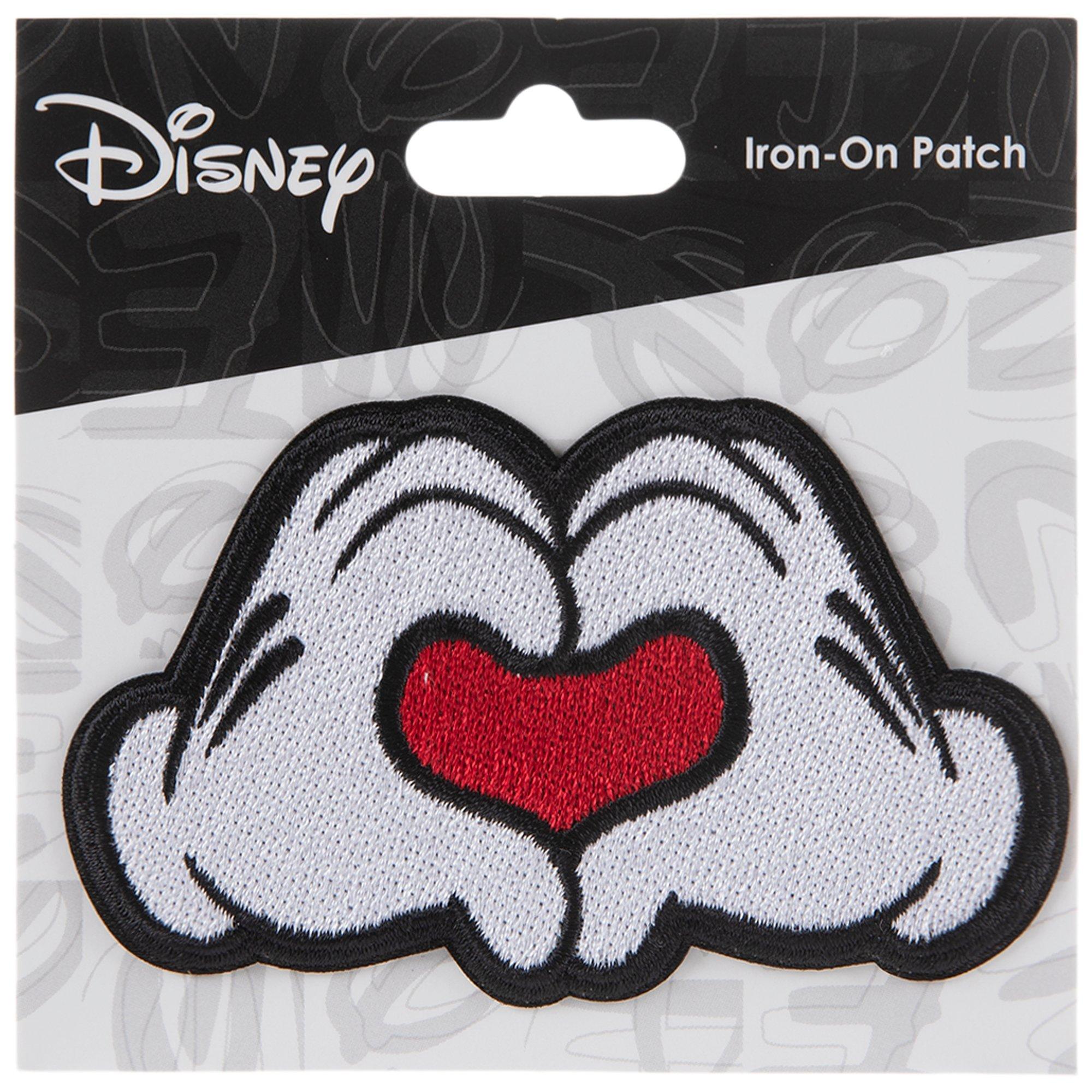 Mickey Mouse Hands Heart Iron-On Patch