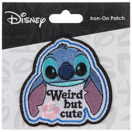 Happy Stitch With Glasses Patch Kids Disney Embroidered Iron On