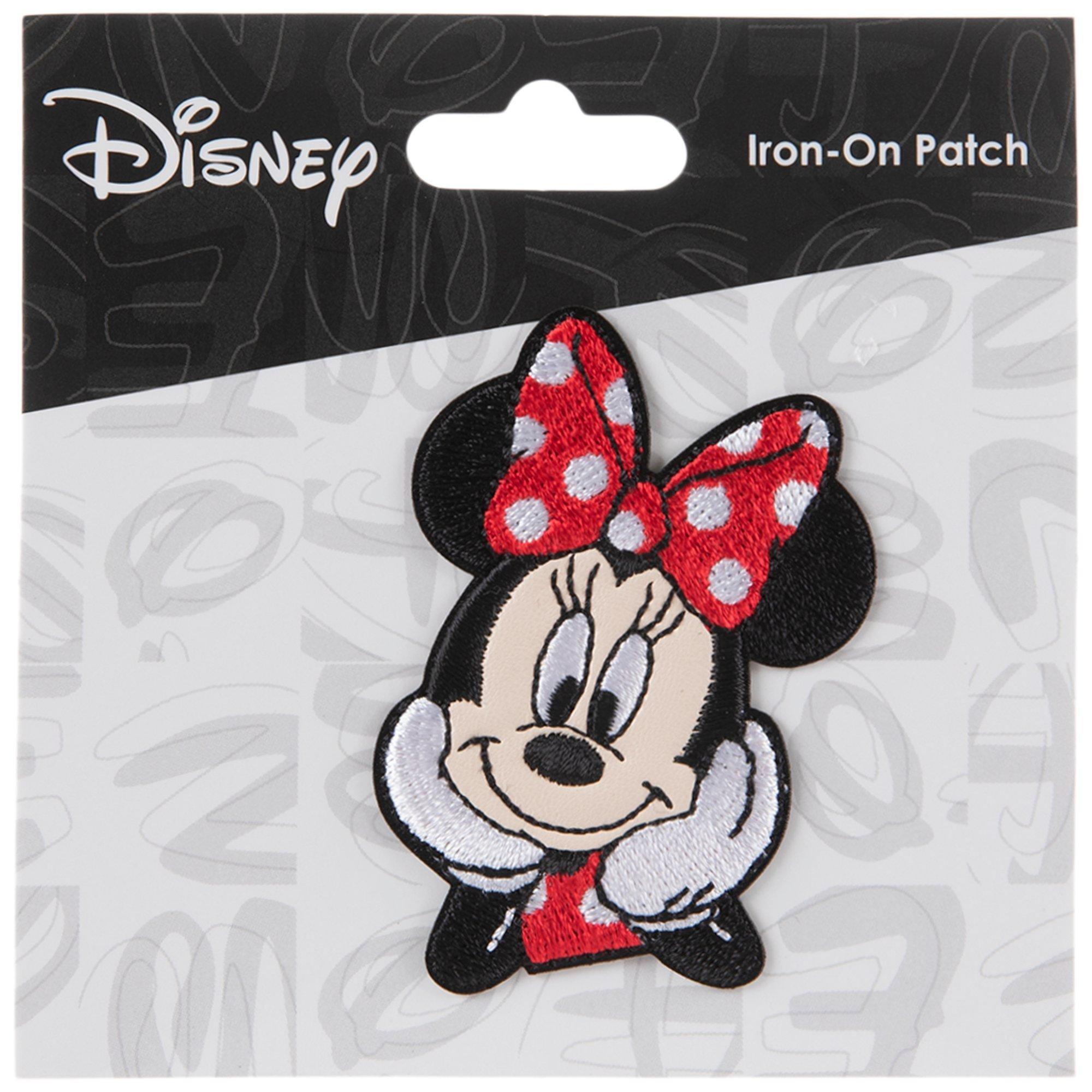 Disney Minnie Mouse Cotton Fabric Iron-On Patches Appliques Emblems