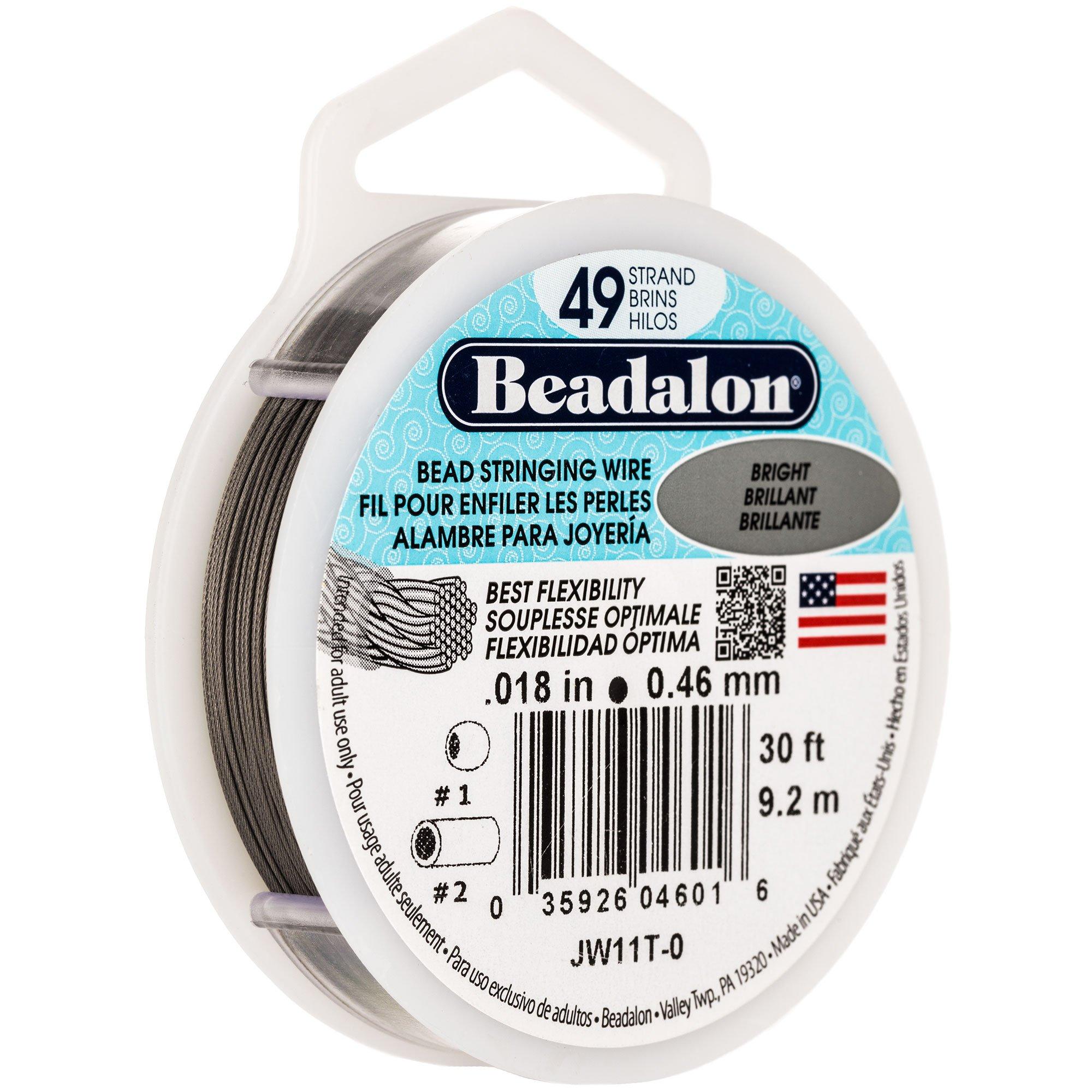 61-733-49-87 Beadalon Beading Wire, 49 Strand, 0.024, 30' Spool